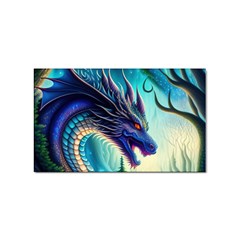 Ai Generated Dragon Fractal Art Texture Sticker (rectangular) by Ravend