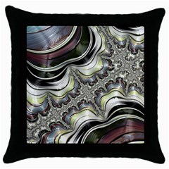 Fractal Background Pattern Texture Abstract Design Art Throw Pillow Case (black) by Ravend