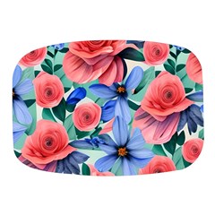 Classy Watercolor Flowers Mini Square Pill Box by GardenOfOphir