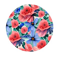 Classy Watercolor Flowers Mini Round Pill Box (pack Of 3) by GardenOfOphir