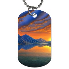 Glorious Sunset Dog Tag (two Sides) by GardenOfOphir