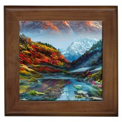 Breathtaking Landscape Scene Framed Tile by GardenOfOphir