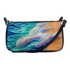 Waves At The Ocean s Edge Shoulder Clutch Bag by GardenOfOphir