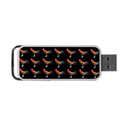 Background Pattern Chicken Fowl Cockerel Livestock Portable Usb Flash (one Side) by Ravend