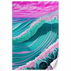 Pink Ocean Waves Canvas 20  X 30  by GardenOfOphir