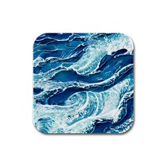 Summer Ocean Waves Rubber Square Coaster (4 Pack) by GardenOfOphir