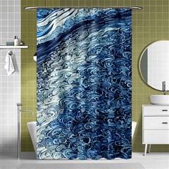 Waves Of The Ocean Shower Curtain 48  X 72  (small)  by GardenOfOphir