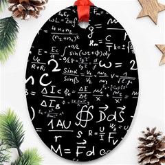 E=mc2 Text Science Albert Einstein Formula Mathematics Physics Oval Ornament (two Sides) by Jancukart