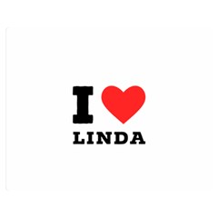 I Love Linda  One Side Premium Plush Fleece Blanket (medium) by ilovewhateva