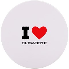 I Love Elizabeth  Uv Print Round Tile Coaster by ilovewhateva