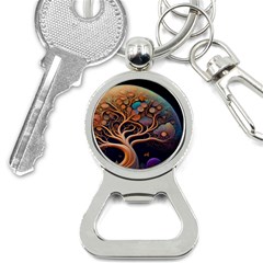 Trees Dream Art Intricate Patterns Digital Nature Bottle Opener Key Chain by Ravend