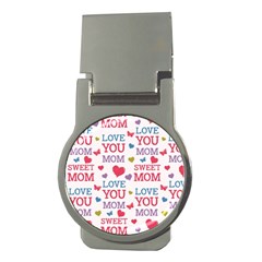 Love Mom Happy Mothers Day I Love Mom Graphic Money Clips (round)  by Ravend