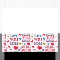 Love Mom Happy Mothers Day I Love Mom Graphic Rectangular Jigsaw Puzzl by Ravend