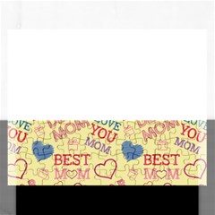 Love Mom Happy Mothers Day I Love Mom Graphic Pattern Rectangular Jigsaw Puzzl by Ravend