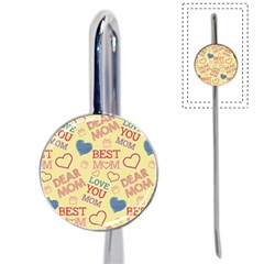 Love Mom Happy Mothers Day I Love Mom Graphic Pattern Book Mark by Ravend