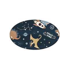 Space Theme Art Pattern Design Wallpaper Sticker (oval) by Ravend