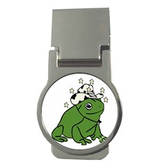 Frog With A Cowboy Hat Money Clips (round)  by Teevova