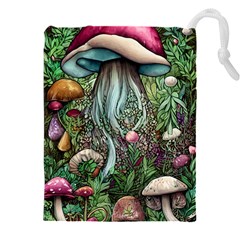 Craft Mushroom Drawstring Pouch (5xl) by GardenOfOphir