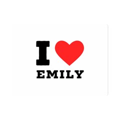 I Love Emily One Side Premium Plush Fleece Blanket (mini) by ilovewhateva