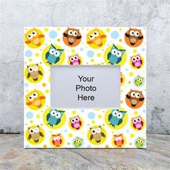 Owl Bird Cartoon White Box Photo Frame 4  X 6  by Jancukart