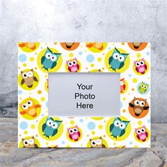 Owl Bird Cartoon White Tabletop Photo Frame 4 x6  by Jancukart