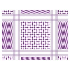 Square Purple Pattern Bead Purple Keffiyeh Purple Geometric Headdress Angle Violet Rectangle One Side Premium Plush Fleece Blanket (extra Small) by Jancukart