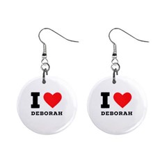 I Love Deborah Mini Button Earrings by ilovewhateva