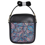 Background Ornament Paisley Girls Sling Bag Front