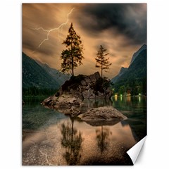 Nature Waters Lake Island Landscape Thunderstorm Canvas 12  X 16  by Jancukart