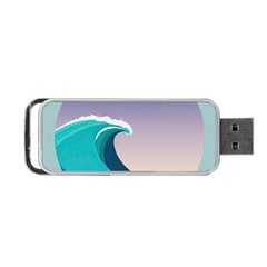 Tsunami Tidal Wave Wave Minimalist Ocean Sea 4 Portable Usb Flash (two Sides) by Pakemis