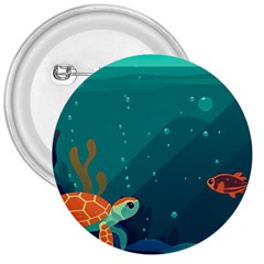 Ai Generated Ocean Sea Fish Aquatic Water Nature 5 3  Buttons by Pakemis