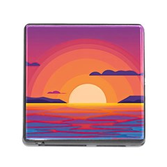 Sunset Ocean Beach Water Tropical Island Vacation Landscape Memory Card Reader (square 5 Slot) by Pakemis