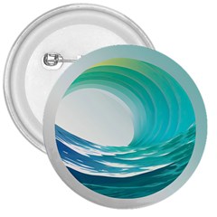 Tsunami Tidal Wave Wave Minimalist Ocean Sea 2 3  Buttons by Pakemis