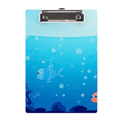 Ai Generated Ocean Sea Fish Aquatic Water Nature A5 Acrylic Clipboard by Pakemis