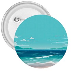 Ai Generated Ocean Waves Sea Water Anime 3  Buttons by Pakemis