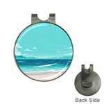 Ai Generated Ocean Waves Sea Water Anime Hat Clips with Golf Markers Front