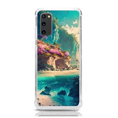 Tropical Island Fantasy Landscape Palm Trees Ocean Samsung Galaxy S20 6 2 Inch Tpu Uv Case by Pakemis