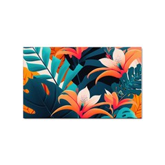 Tropical Flowers Floral Floral Pattern Patterns Sticker (rectangular) by Pakemis