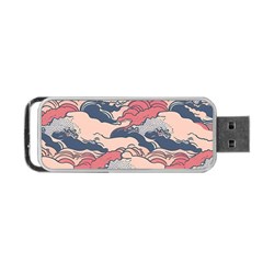 Waves Ocean Sea Water Pattern Rough Seas Portable Usb Flash (one Side) by Pakemis