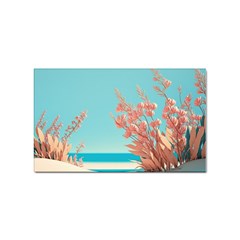 Beach Ocean Flowers Floral Flora Plants Vacation Sticker (rectangular) by Pakemis