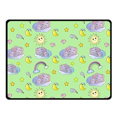 Elephant Sleeping Elephants Background Fleece Blanket (small) by Wegoenart