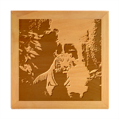 Tiger White Tiger Nature Forest Wood Photo Frame Cube by Jancukart