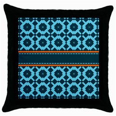 Pattern 28 Throw Pillow Case (black) by GardenOfOphir