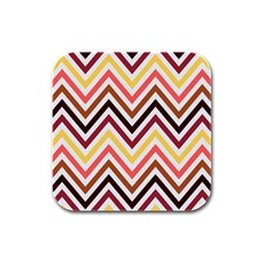 Chevron V Rubber Square Coaster (4 Pack) by GardenOfOphir