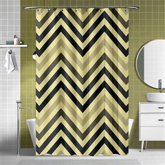 Mute Chevron Shower Curtain 48  X 72  (small)  by GardenOfOphir