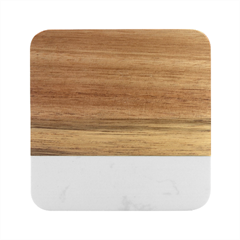 Pattern 101 Marble Wood Coaster (square) by GardenOfOphir