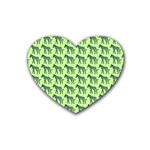 Pattern 134 Rubber Heart Coaster (4 pack) Front