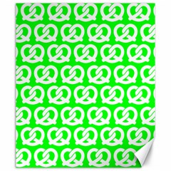 Neon Green Pretzel Illustrations Pattern Canvas 20  X 24  by GardenOfOphir