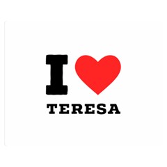 I Love Teresa One Side Premium Plush Fleece Blanket (medium) by ilovewhateva