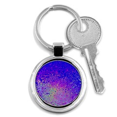 Psychedelic Retrovintage Colorful Key Chain (round) by Semog4